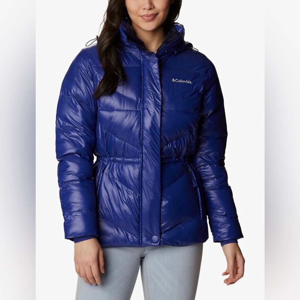 Columbia Women's Peak To Park II Insulated Hooded Jacket Size Small Blue